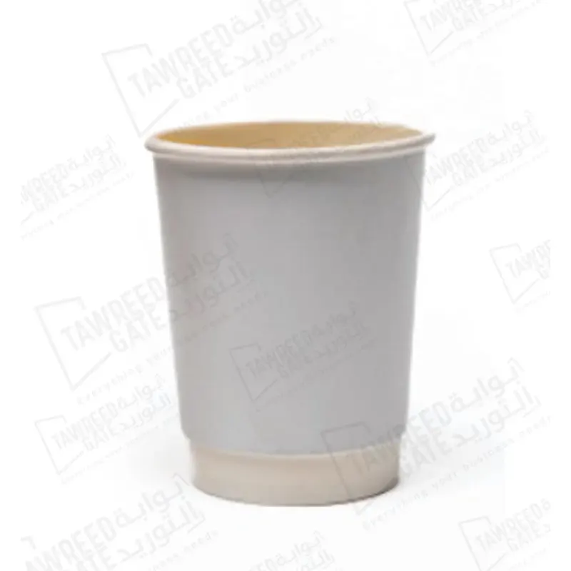 Paper Cup Double White Plain Size 8 OZ (CTN 500 EA)