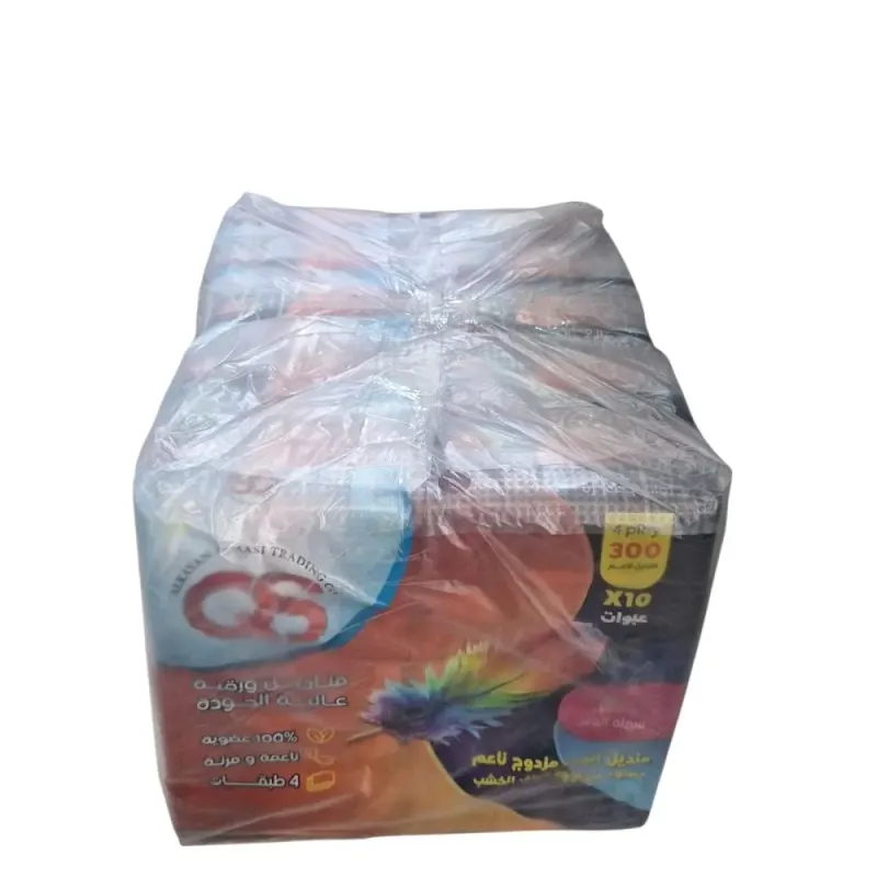 QS Facial Tissue 300 SH(PKT 10 BAG)(CTN 5 PKT)