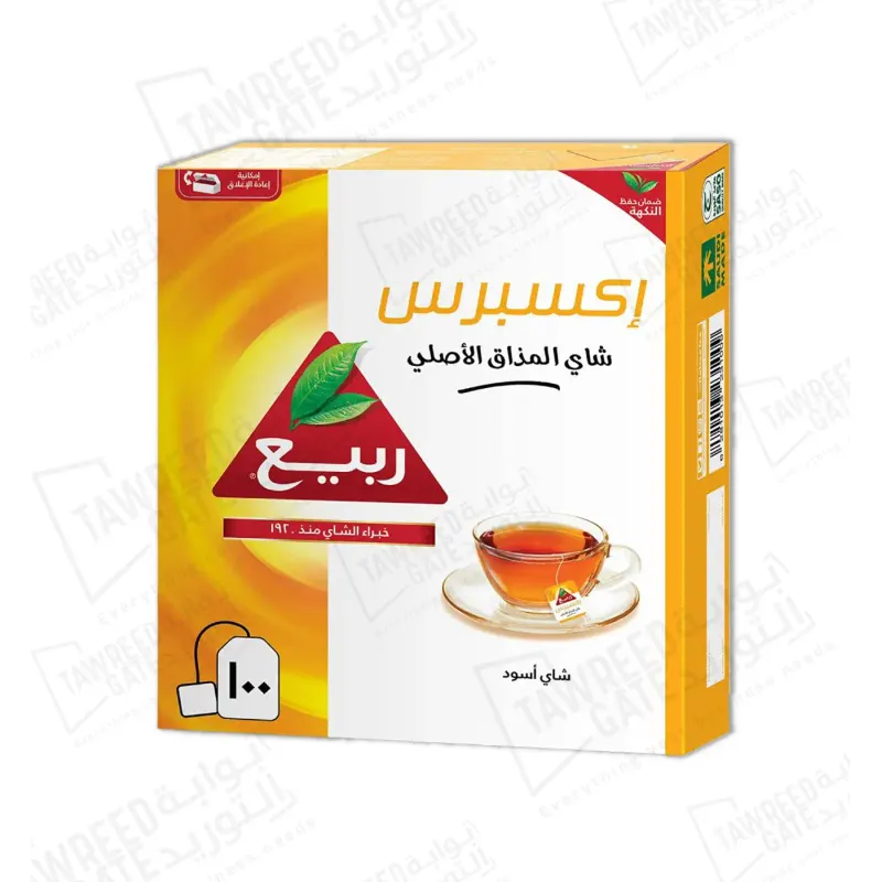 ربيع شاي أسود إكسبريس 100 كيس /الباكيت (كرتونة 24 باكيت)