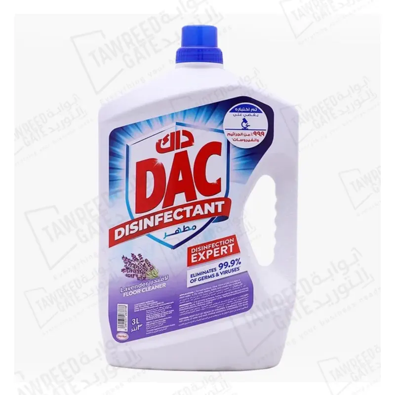 DAC Floor Cleaner & Disinfectant Lavender 3 LTR (CTN 6 EA)