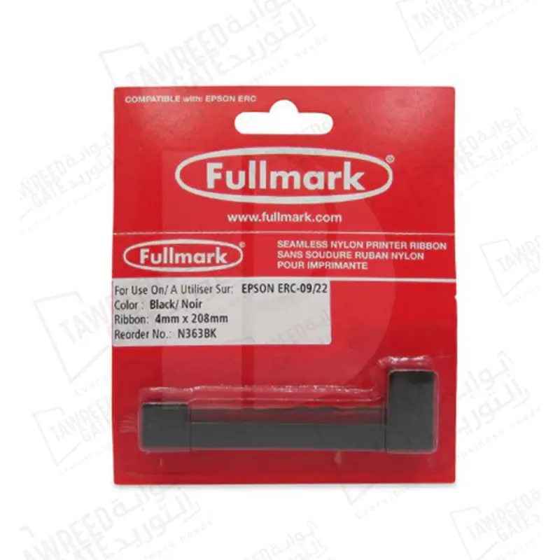 فولمارك ريبون (N363BX) لاستخدام ايبسون ERC-09/22 مقاس 4MM×2028MM أسود