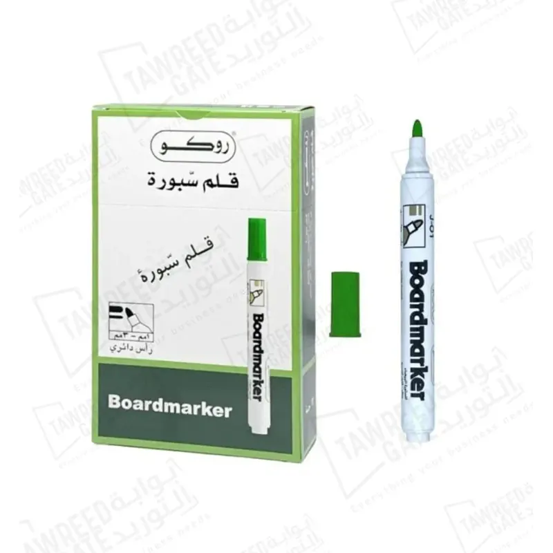 Roco Boardmarker 1 - 3 MM Round Tip (RQ-29014) Green (PKT 12 EA)