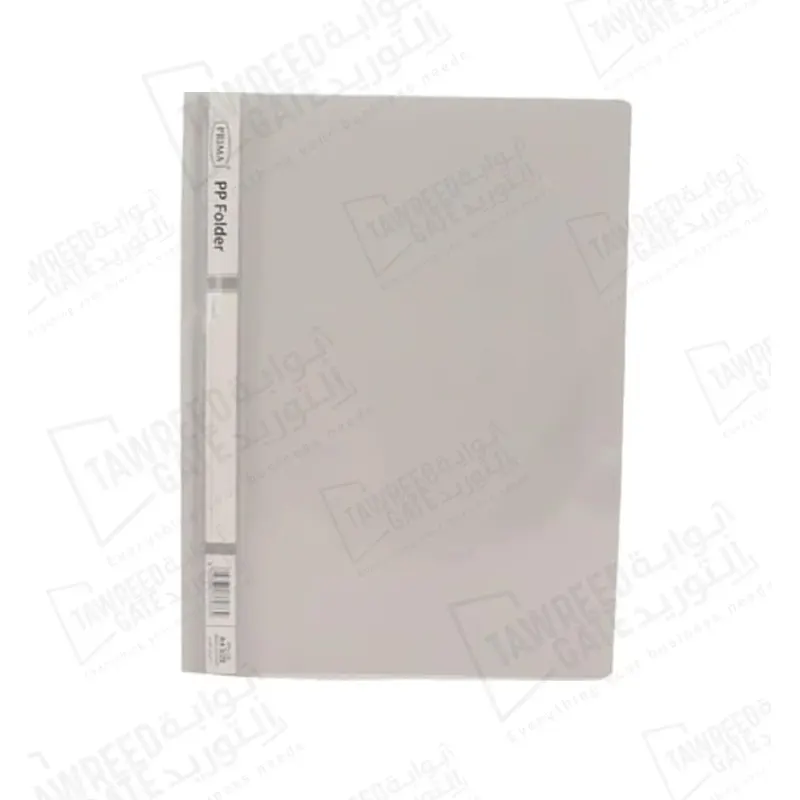 Prima PP Folder A4 Size Gray (PKT 12 EA)(CTN 5 PKT)