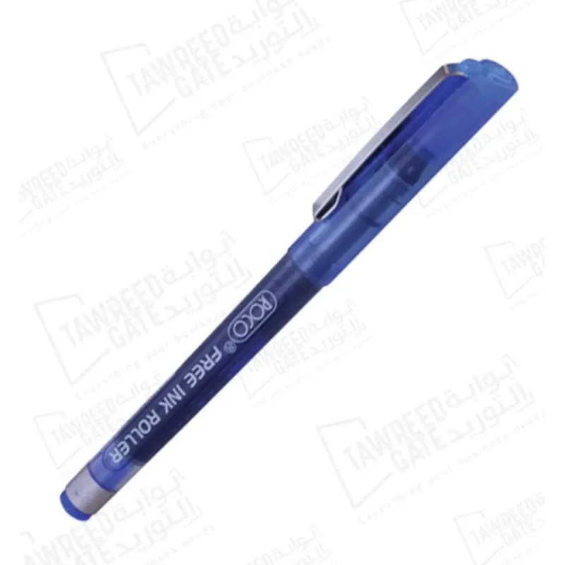 روكو قلم حبر سائل فري إنك رولر برأس مدبب 0.5 مم أزرق (RQ-28521BLE)