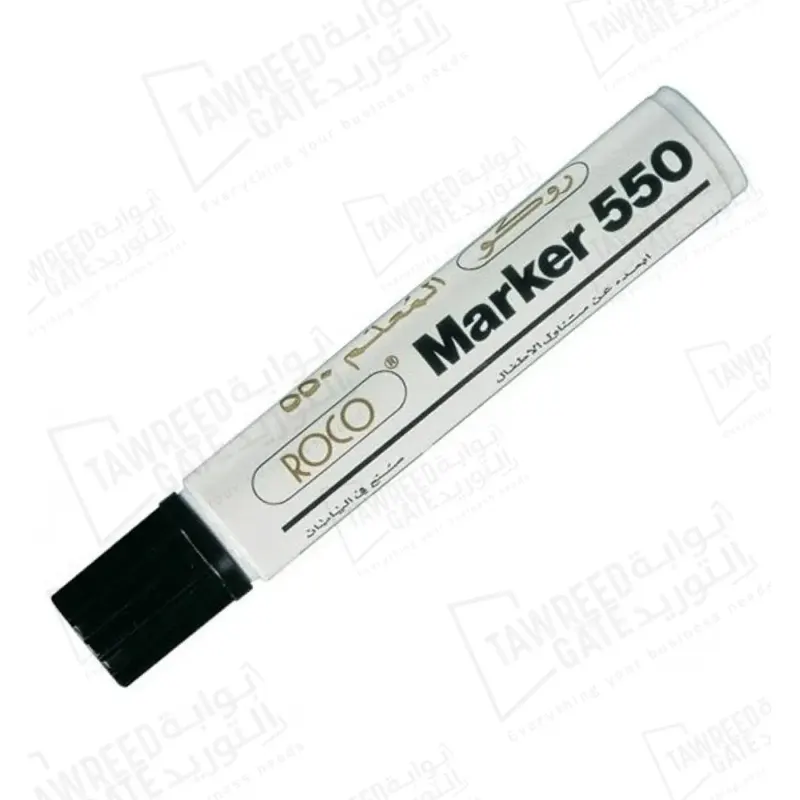 Roco 550 Permanent Marker 8 - 12 MM Chisel Tip (RQ-29063) Black (PKT 12 EA)