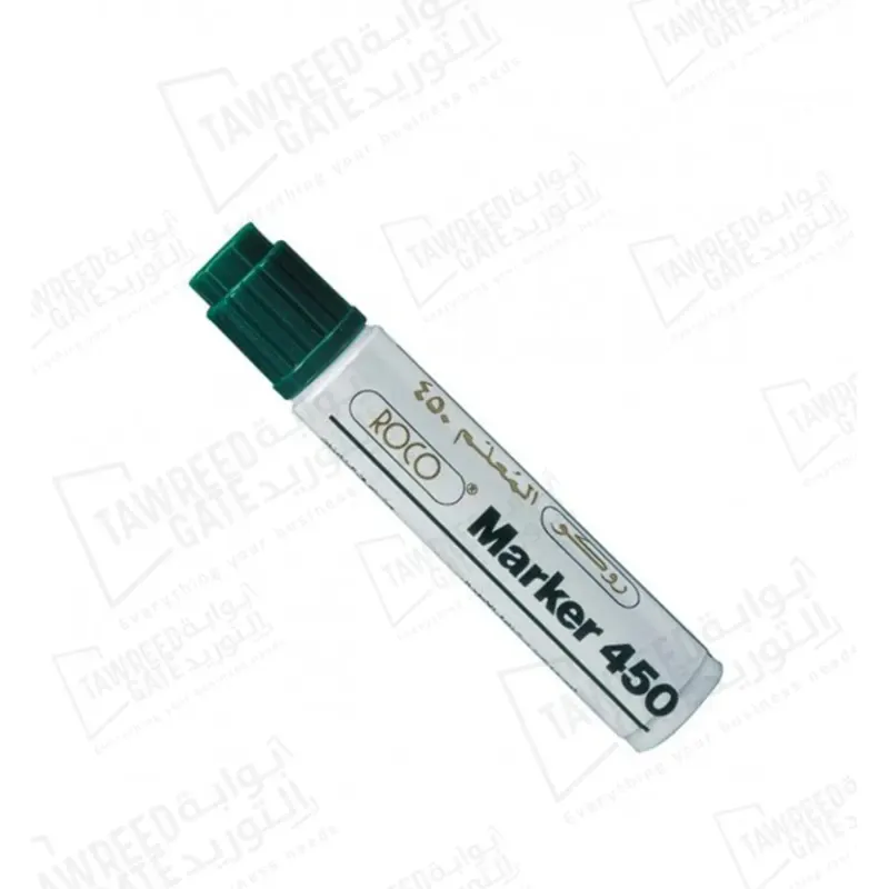 روكو 450 قلم ماركر ثابت 2-8 مم رأس مشطوف (RQ-29044) أخضر (الباكيت 12 قطعة)