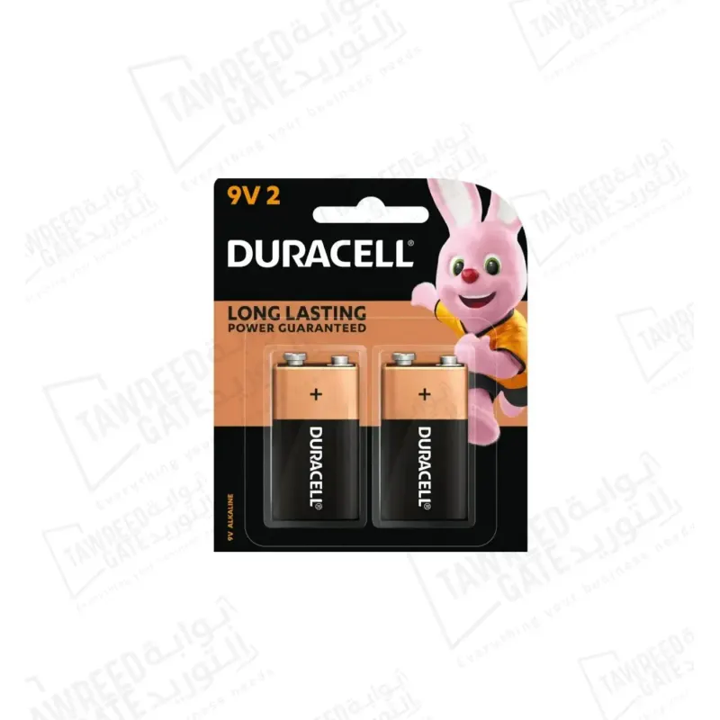 Battery Duracell 9 V (PKT 2 EA)(CTN 6 PKT)