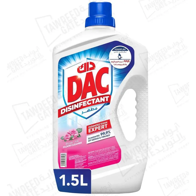 DAC Floor Cleaner & Disinfectant Rose 1.5 LTR (CTN 8 EA)