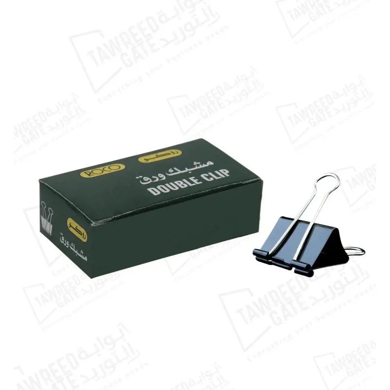 Roco Binder Double Paper Clips 1/4 IN 31.8 MM (RQ-22515) / (Box 12 EA)(PKT 12 Box)