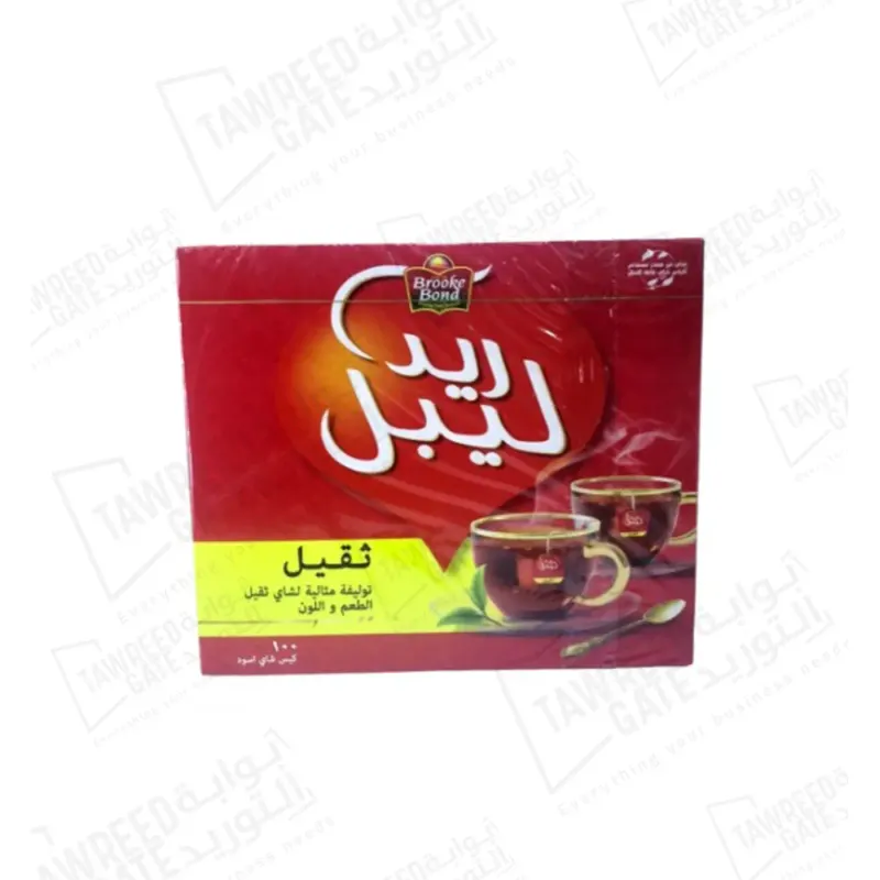 بروك بوند شاي أسود ريد ليبل 100 كيس ( كرتونة 18 باكيت)