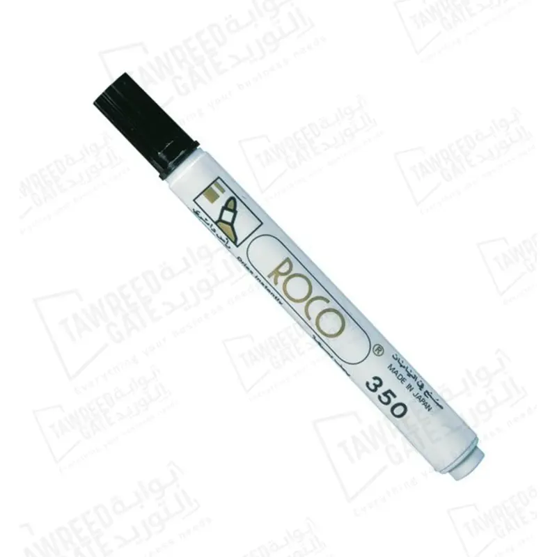 Roco 350 Permanent Marker 1 - 3 MM Round Tip (RQ-29033) Black (PKT 12 EA)