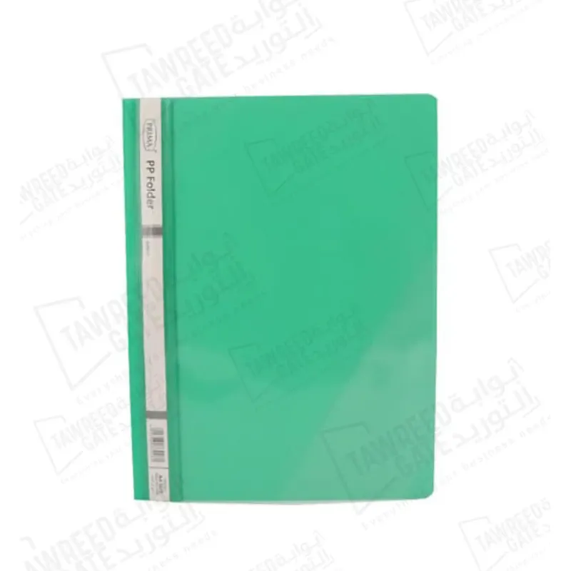 Prima PP Folder A4 Size Green (PKT 12 EA)(CTN 5 PKT)