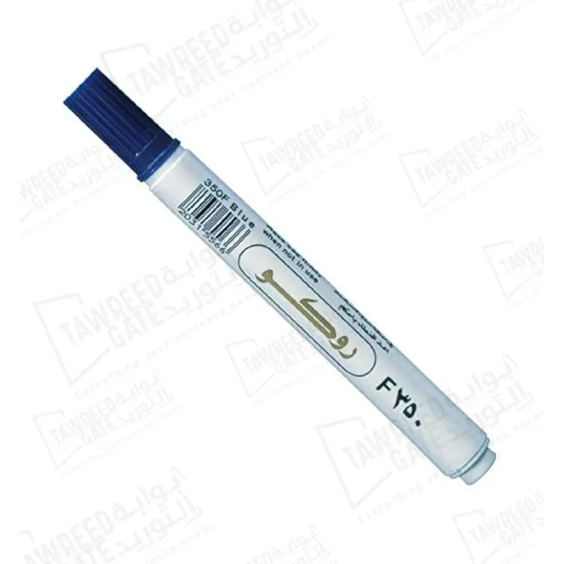 وكو F350 قلم ماركر ثابت 1-5 مم رأس مشطوف (RQ-29022) أزرق (الباكيت 12 قطعة)