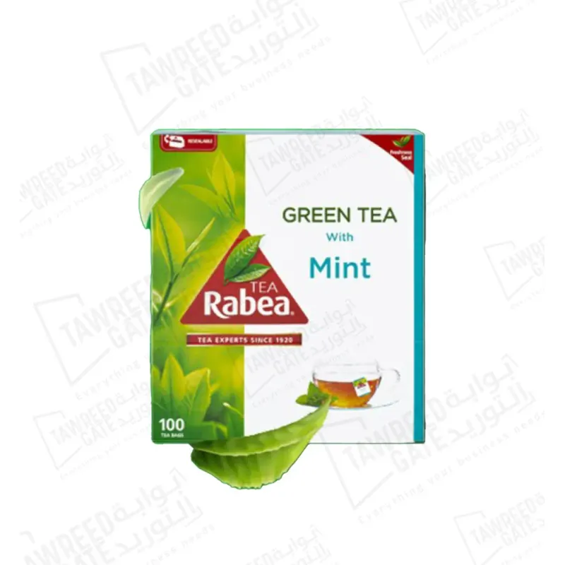Rabea Green Tea with Mint 100 BAG/PKT(CTN 12 PKT)