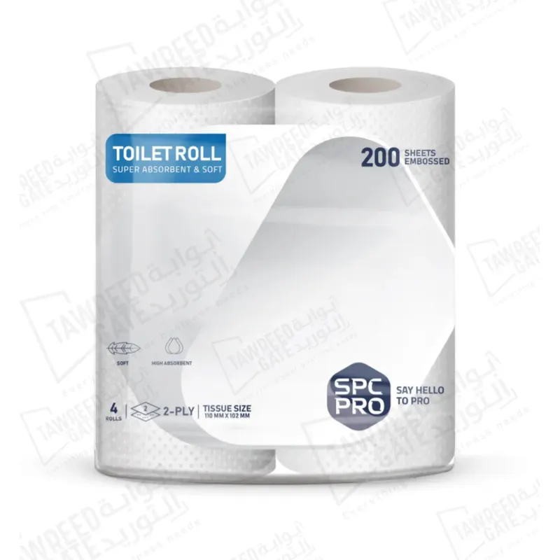 PRO TOILET ROLL (PKT 200 SH / 4 Roll)(CTN 12 PKT)